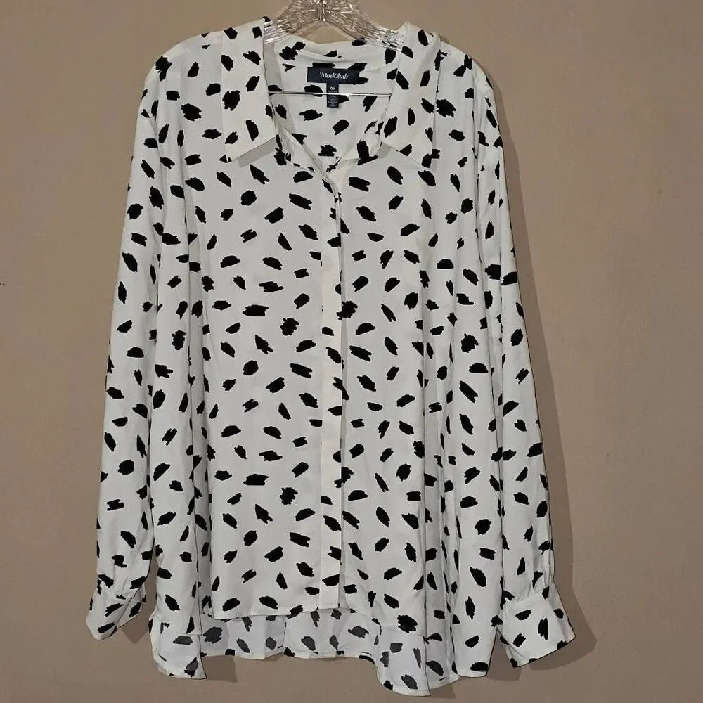 NWT Modcloth Womens A Brilliant Ideal Long Sleeve Button Down Shirt Blouse 4X